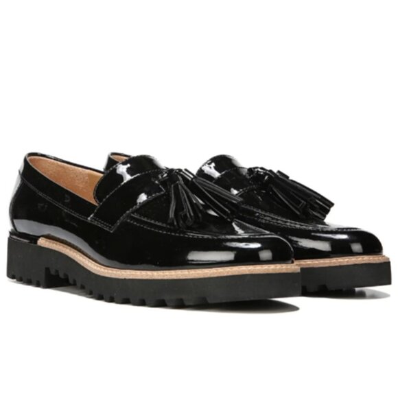 Franco Sarto Carolynn Tassel Loafer Black Patent - Picture 9 of 12